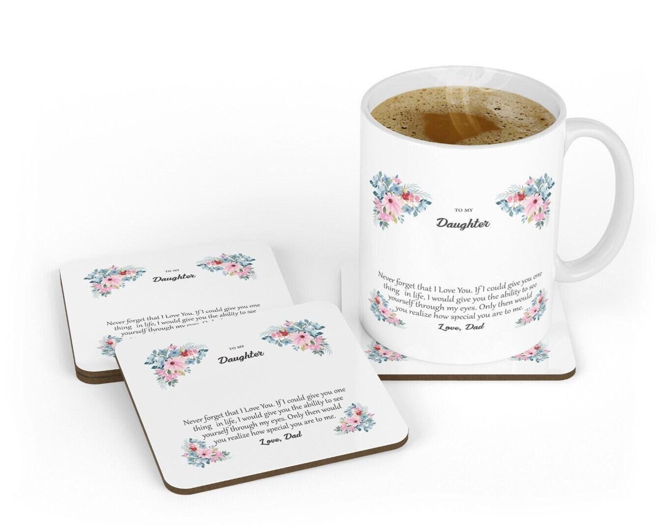 To My Daughter Coffee Mug Gift Set: Birthday Keepsake From Dad