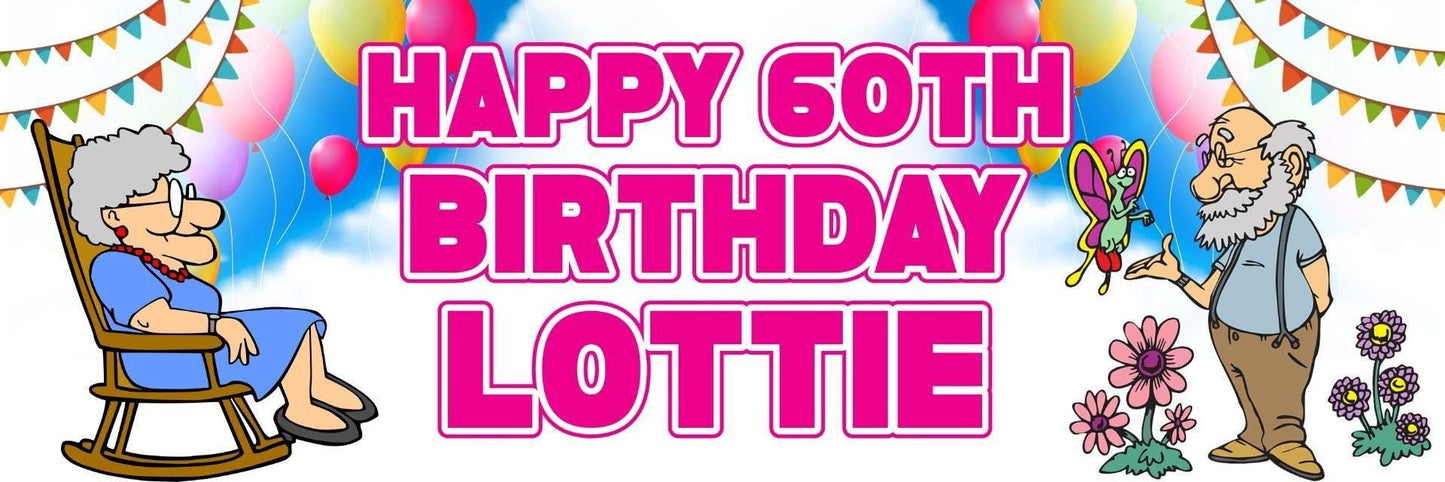 2 Personalised Retirement Birthday Party Celebration Banners Decoration Posters