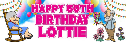 2 Personalised Retirement Birthday Party Celebration Banners Decoration Posters