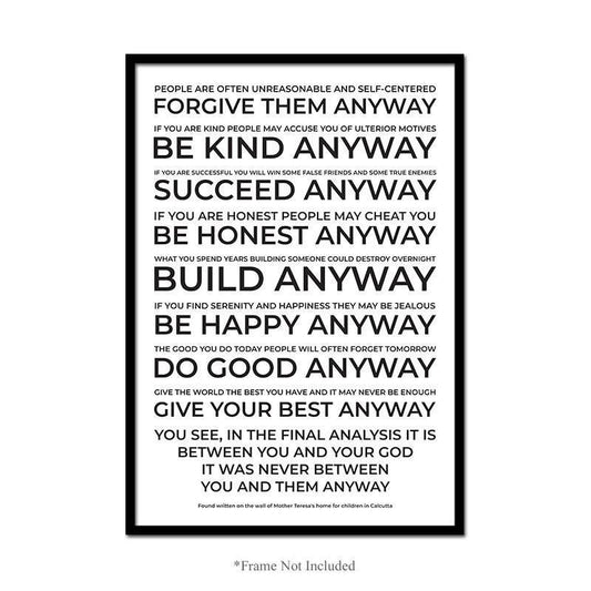 Forgive Succeed Build Wall Poster Motivational Inspirational Quote Home Decor