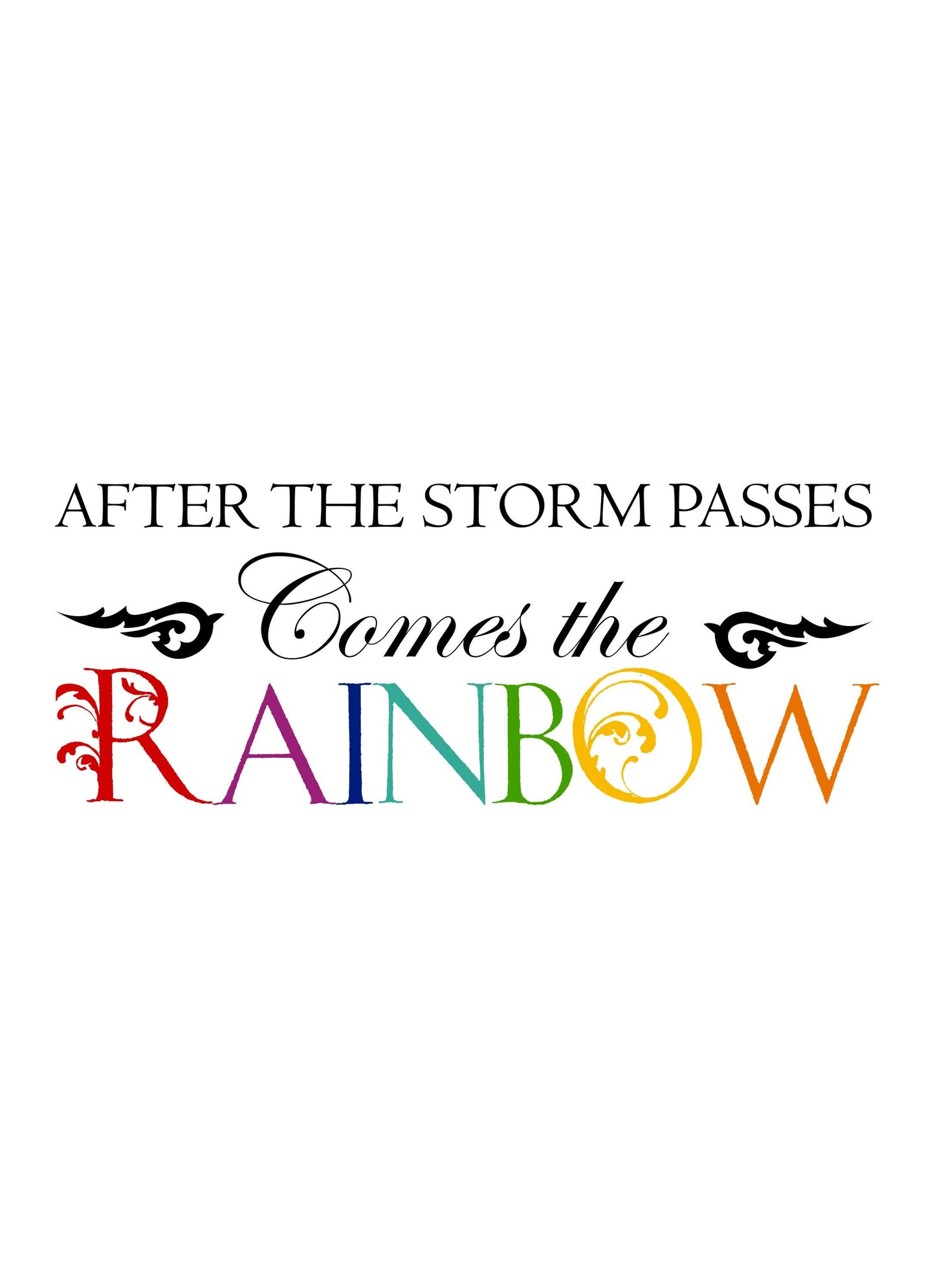 After The Storm Passes Motivational Positive Thought Quote Art Poster Print Wall