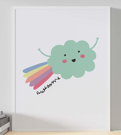 Blushing Cloud 'Little Miss' Nursery Art Print