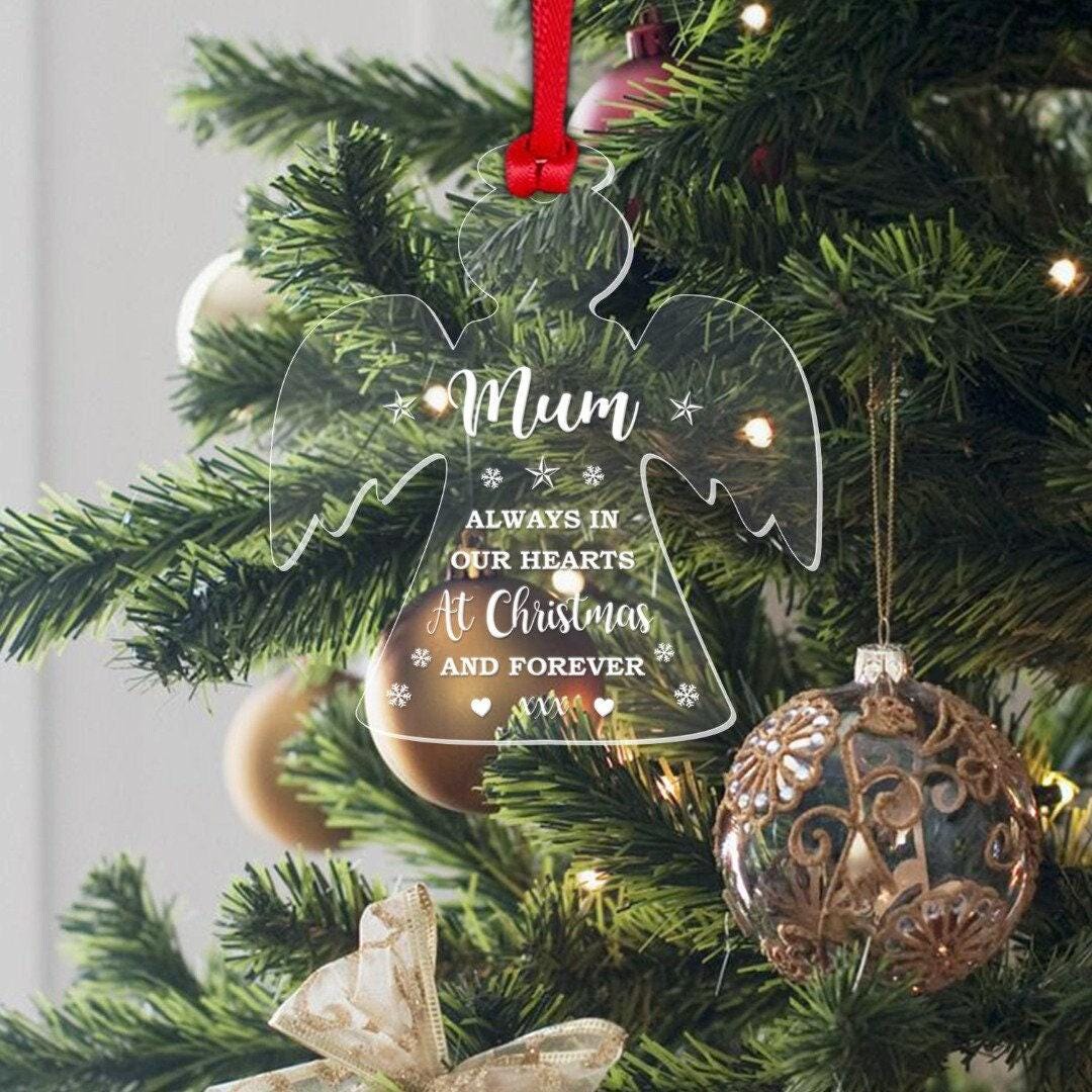 Personalised Memorial Christmas Bauble Any Name Xmas Tree Ornament In Memory Gift