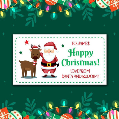 Personalised Christmas Present Stickers Santa Gift Labels Kids Custom Xmas Tags