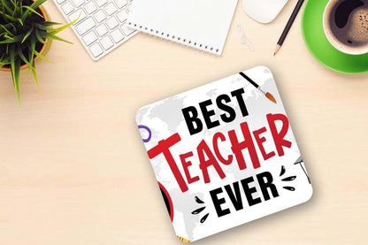 Best Teacher Ever Mug And Coaster Gift Set School Leavers Thanks Teacher Gifts