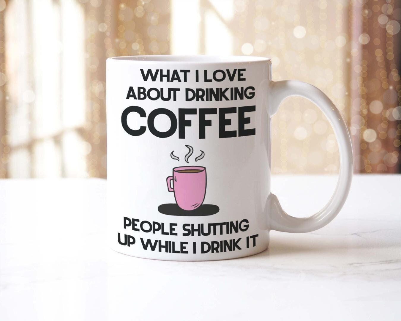 Funny Coffee Mug & Coaster Set: Rude Joke Gift