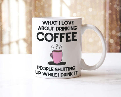 Funny Coffee Mug & Coaster Set: Rude Joke Gift