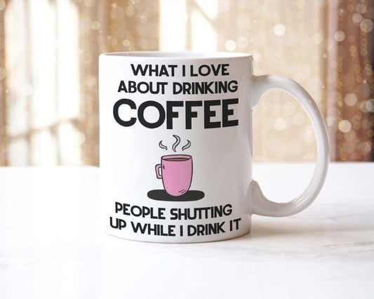 Funny Coffee Mug & Coaster Set: Rude Joke Gift
