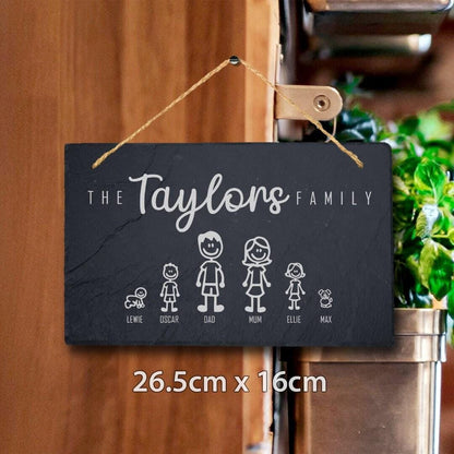 Family Name Personalised Hanging Slate Sign New Home House Warming Gift