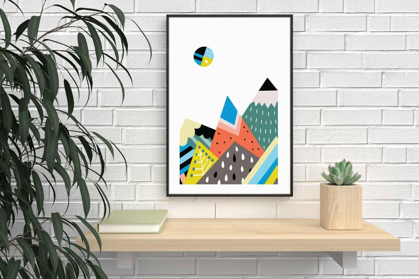 Kids Imagination World Abstract Colours Nursery Wall Decor Art Poster Print