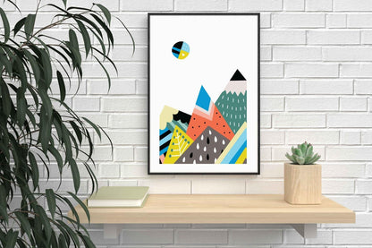 Kids Imagination World Abstract Colours Nursery Wall Decor Art Poster Print