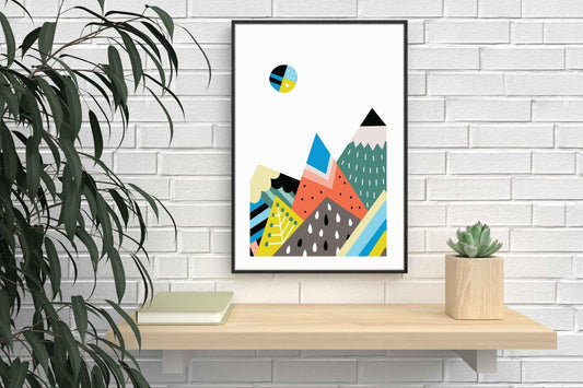 Kids Imagination World Abstract Colours Nursery Wall Decor Art Poster Print