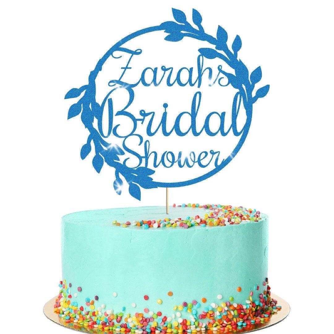Customized Glitter Bridal Shower Cake Topper For Wedding Party Decoration