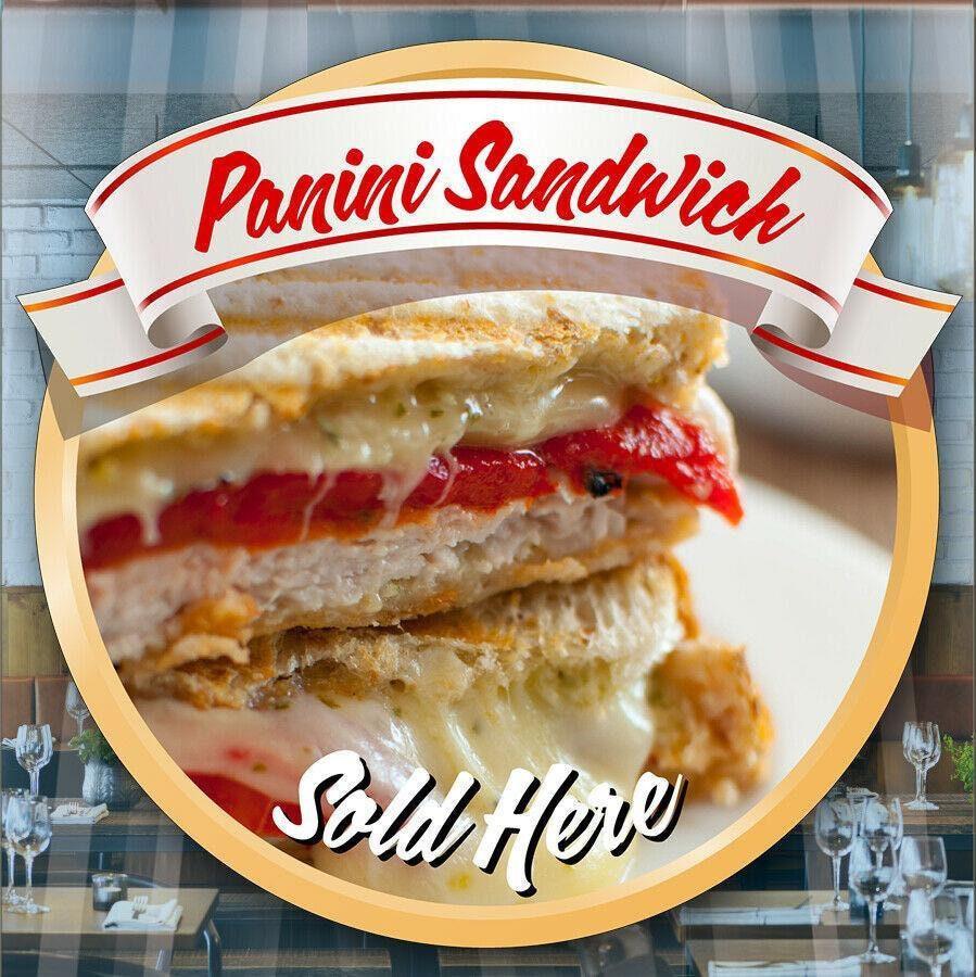 Paninis Catering Window Cafe Shop Van Restaurant Sticker Sign Pos Decal