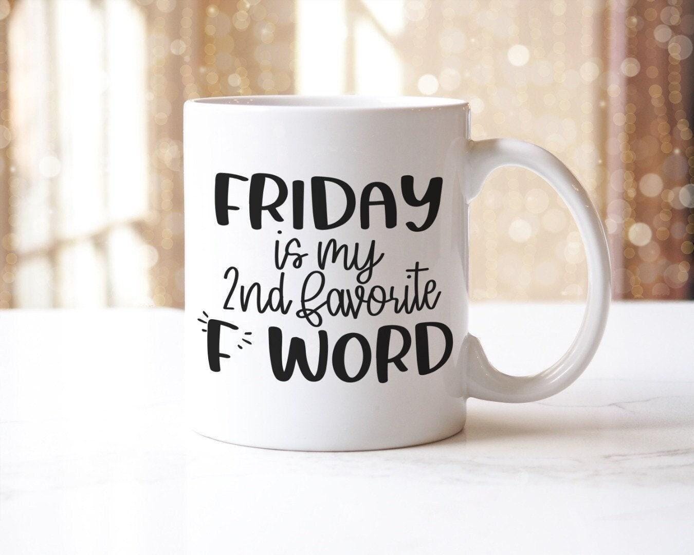 Funny Friday Coffee Mug & Coaster Set: Rude Office Gift