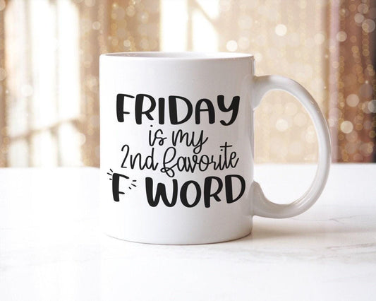 Funny Friday Coffee Mug & Coaster Set: Rude Office Gift