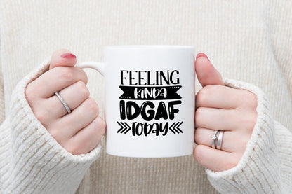 Feeling Kinda Idgaf Today - Funny Novelty Mug & Coaster Coffee Tea Cup Accountant Office Gift