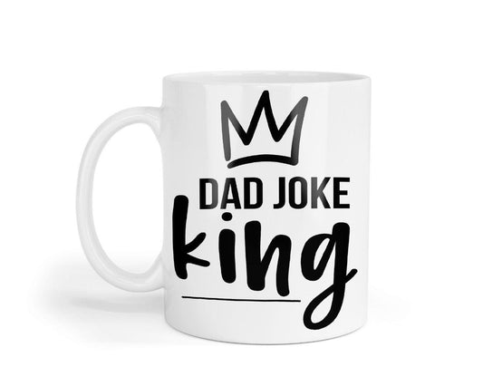 Dad Joke King Mug & Coaster Set Fathers Day Son Christmas Daddy Birthday Gift