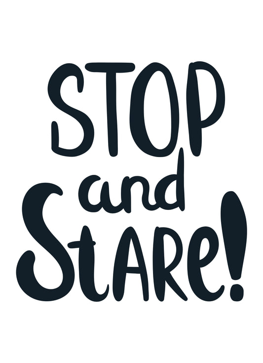Stop And Stare Motivational Inspirational Love Positive Quote Poster Wall