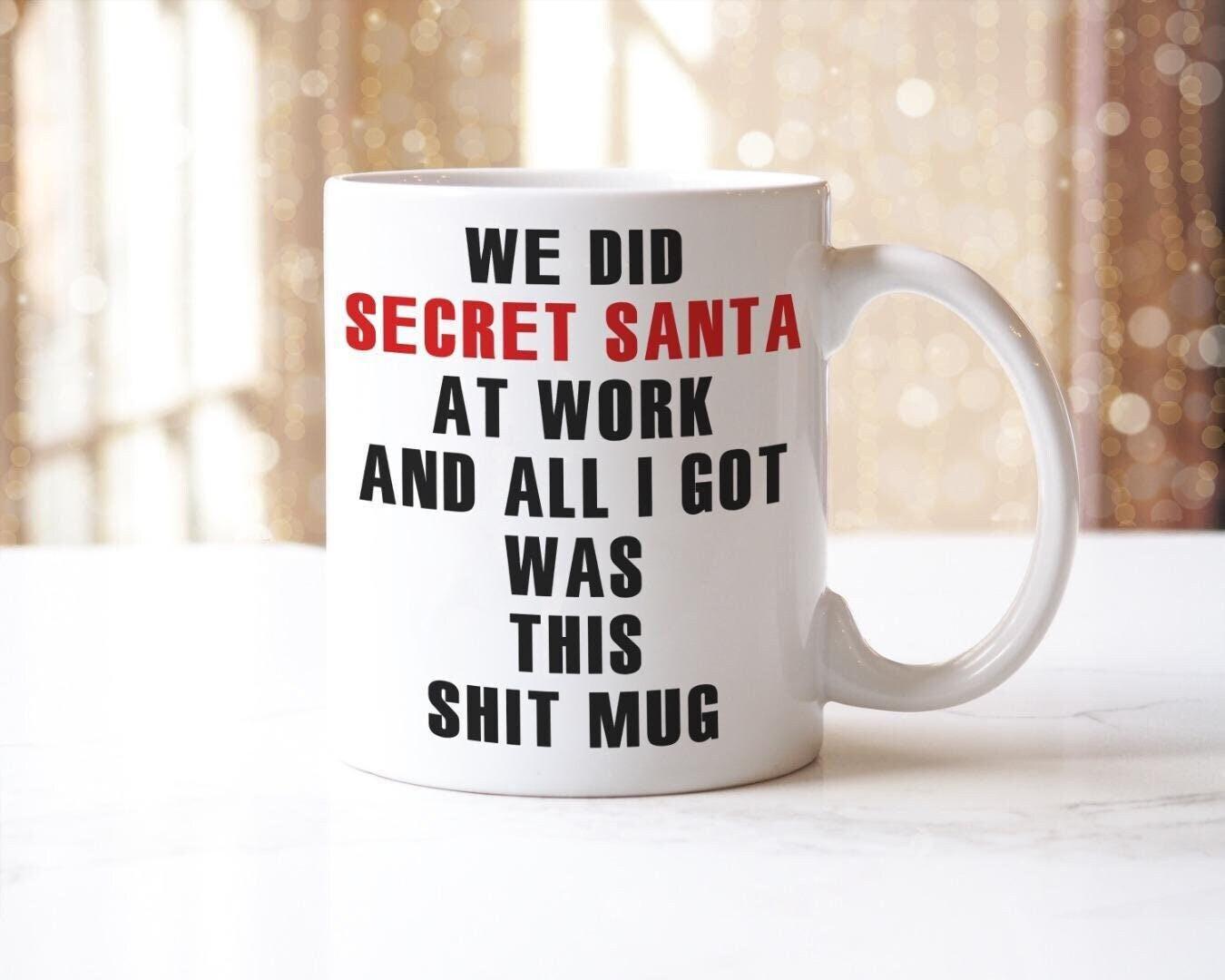 We Did Secret Santa Mug & Coaster Set Funny Sarcastic Coworker Christmas Gift