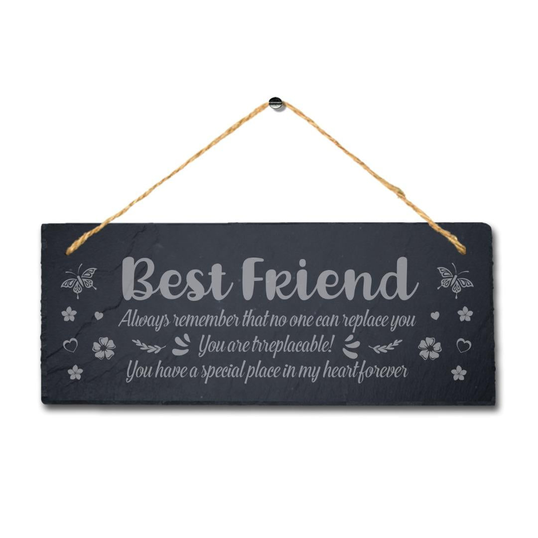 Best Friend Hanging Slate Always Remember Friendship Day Ideal Gift Plaque Sign