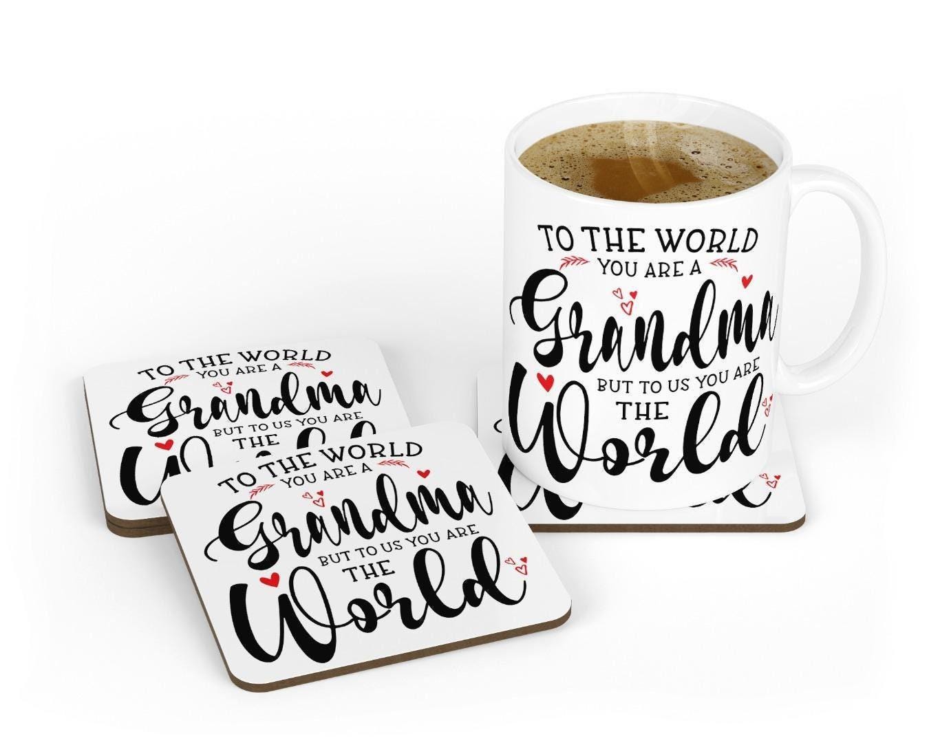 Grandma Mug & Coaster Set, Mother's Day Gift