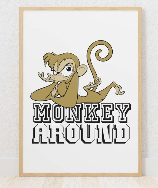 Angry Monkey Around Children Kids Room Decor Boys Girls Poster Art Print Wall