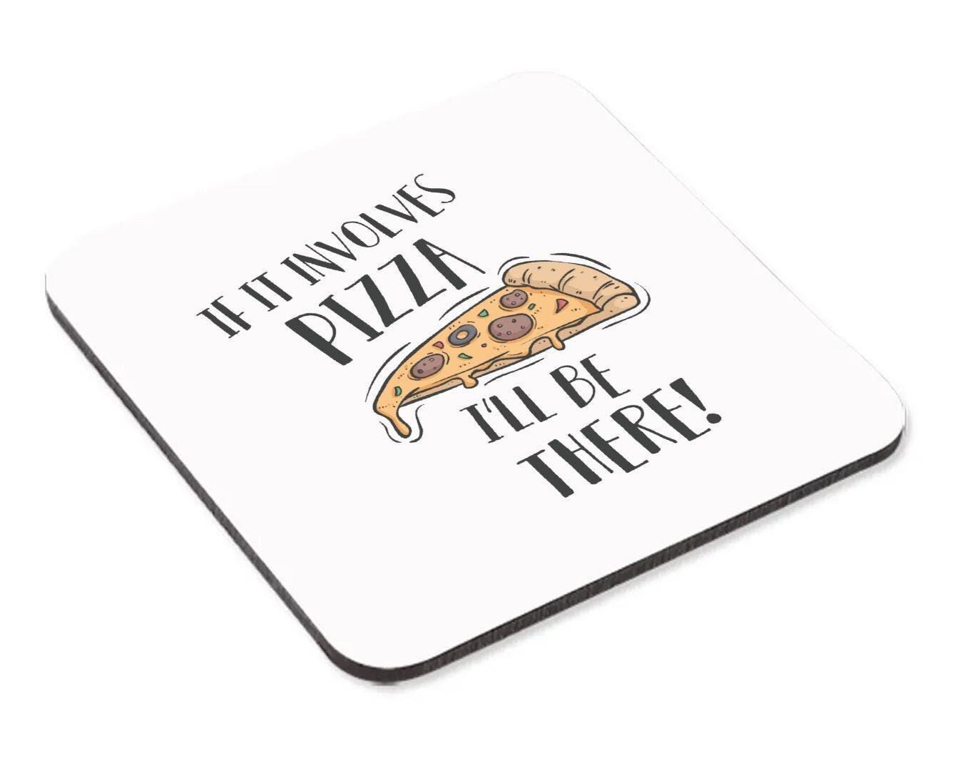 If It Involves Pizza Mug & Coaster Set Funny Pizza Lovers Birthday Office Gift