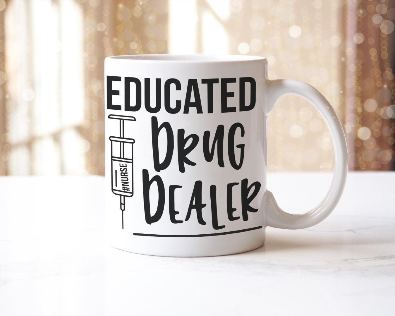 Educated Drug Dealers Mug & Coaster Set Funny Doctor Nurse Birthday Coffee Gift