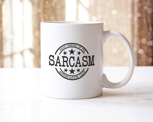Proud Member Of The Sarcasm Appreciation Club - Novelty Mug & Coaster Coffee Tea Cup Gift