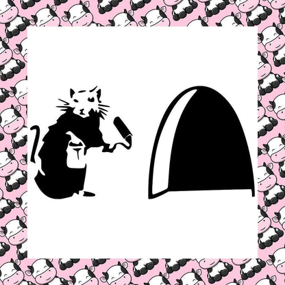 Banksy Rat Hole Wall Art Sticker Vinyl Decal Mouse Home Skirting Board Removable