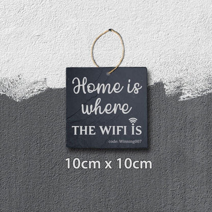 Family Wifi Code Home Guest Personalised Hanging Slate Sign House Warming Gift