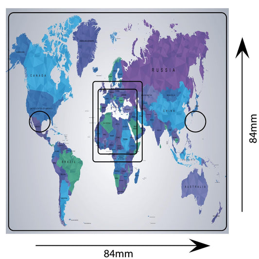3d World Map Light Switch Sticker Cover Vinyl Skin Wall Decal Decor