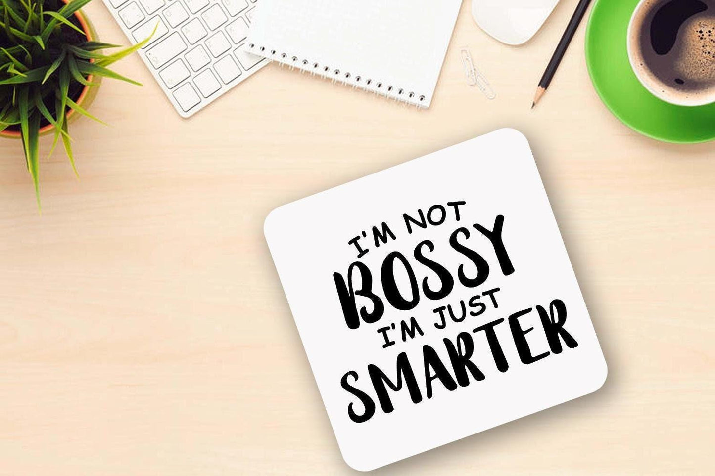 Im Not Bossy Im Just Smarter Novelty Mug & Coaster Tea Cup Coffee Mug Office Manager Gift