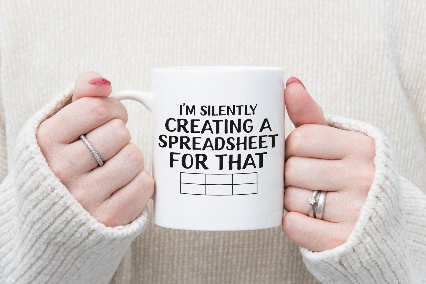 Funny Accountant Mug & Coaster Set: Spreadsheet Joke Gift