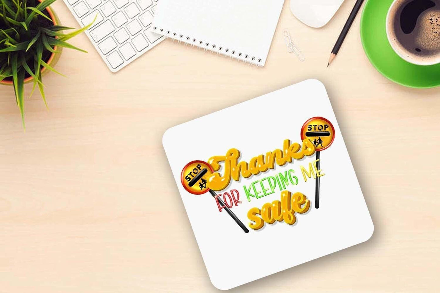 Lollypop Lady Mug And Coaster Gift Set Thanks Keeping Me Safe Coffee Tea Gift