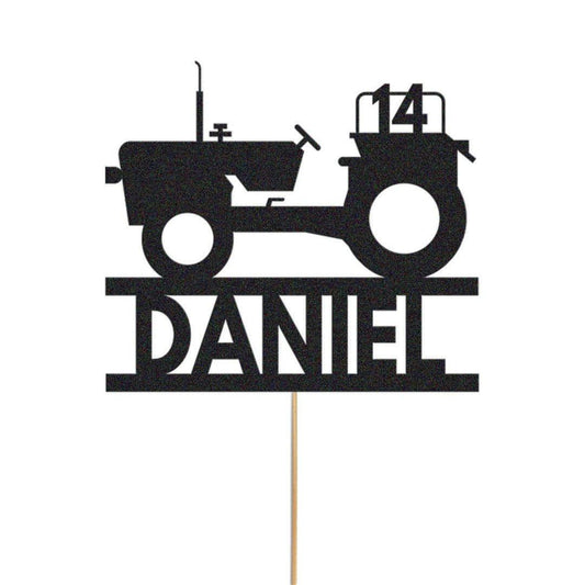 Custom Tractor Birthday Cake Topper Personalised Farm Farming Cake Decoration Any Name & Age