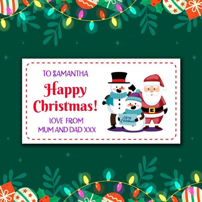 Personalised Christmas Stickers Xmas Gift Labels Kids Custom Present Santa Tags