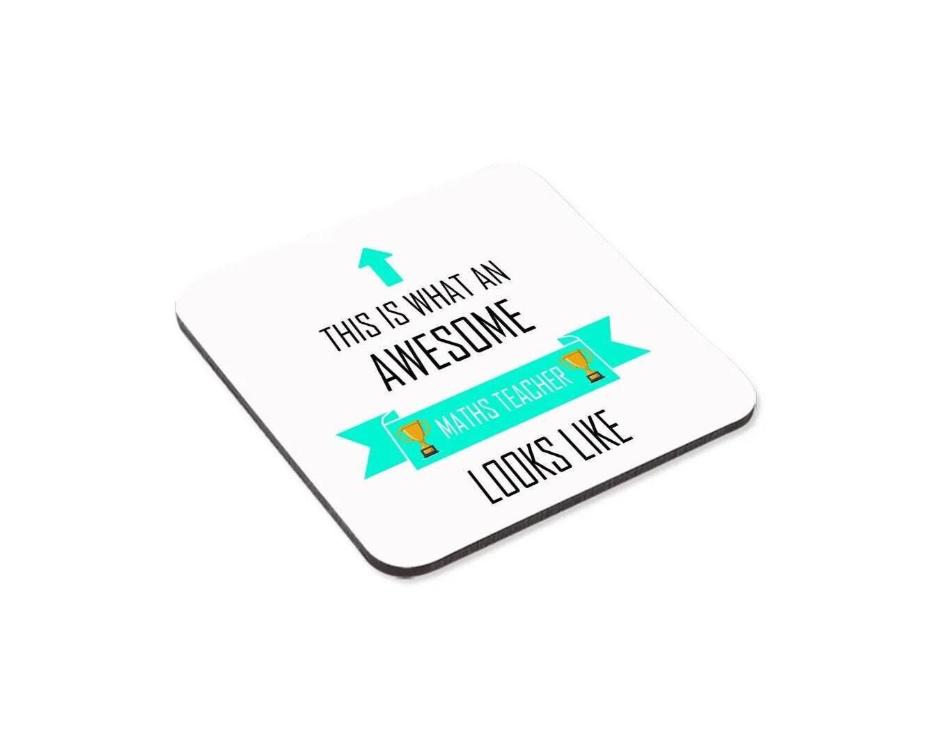 This Is What An Awesome Maths Teacher Looks Like Mug & Coaster Set Birthday Christmas Gift