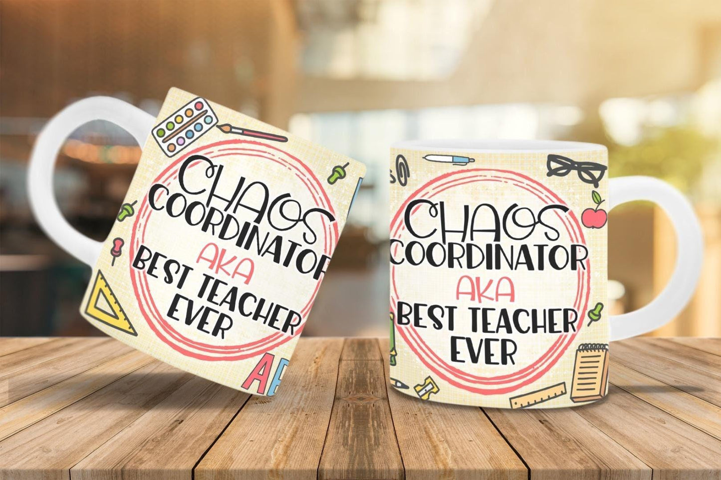 Chaos Coordinator Teacher Mug and Coaster Gift Set
