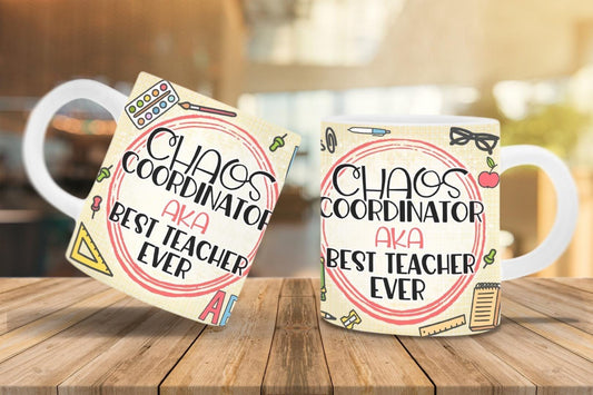 Chaos Coordinator Teacher Mug and Coaster Gift Set