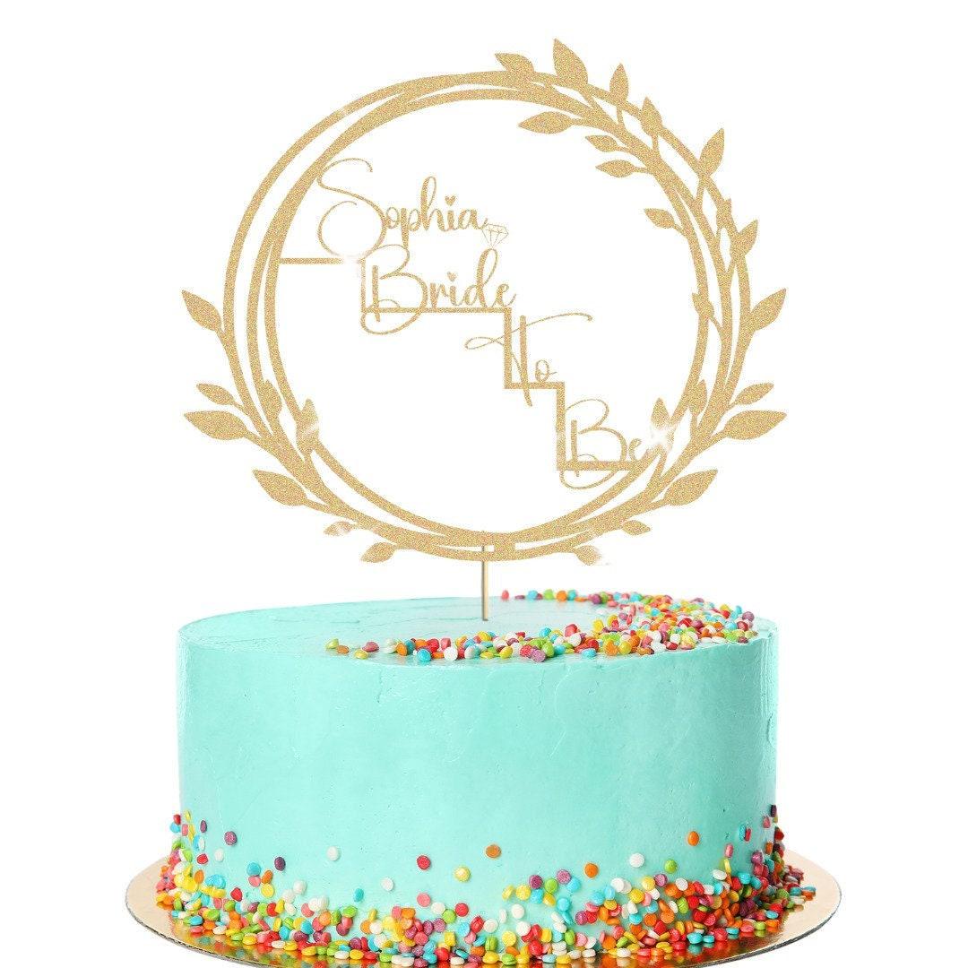 Personalized Glitter Bride-to-be Cake Topper For Wedding Party Decoration