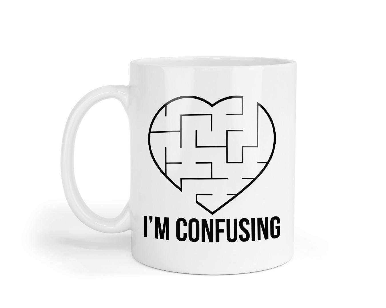 I'm Confusing Mug & Coaster Set: Heart Puzzle Valentine's Gift