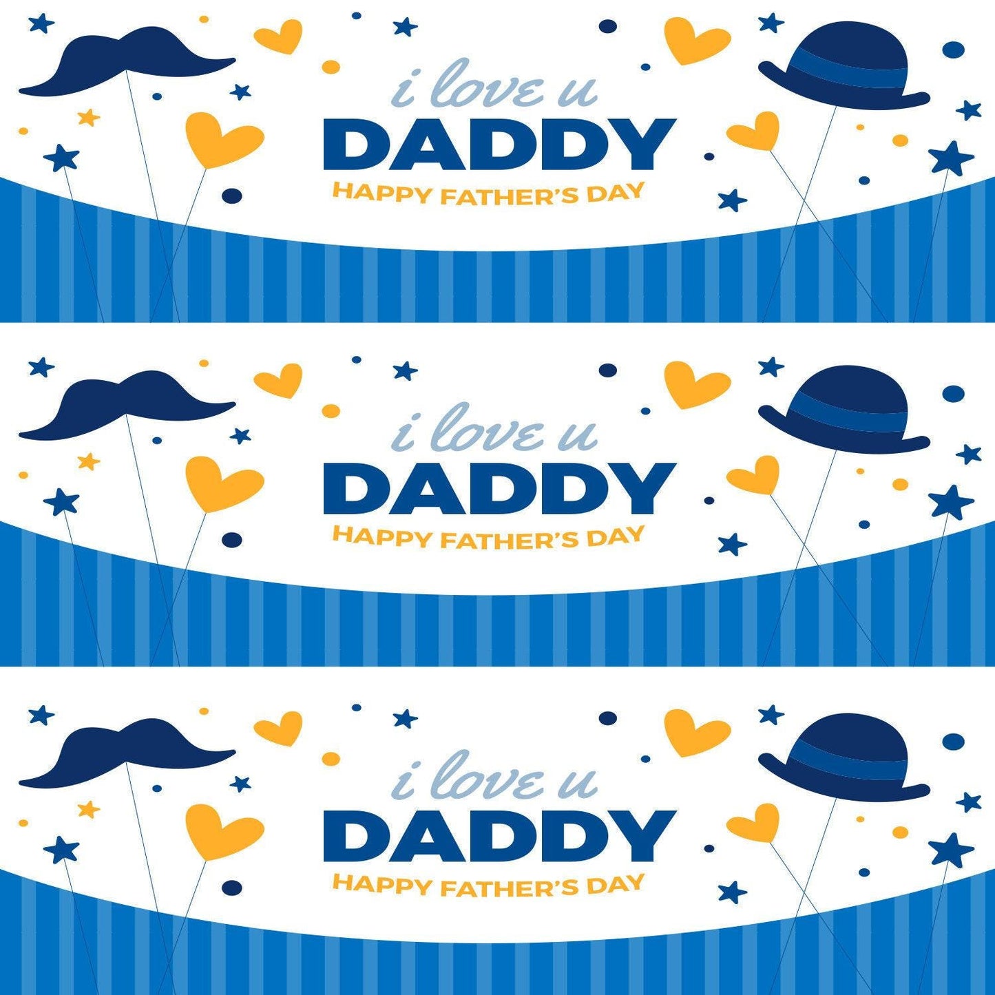 2x Happy Fathers Day Banner Bunting Party Decorations