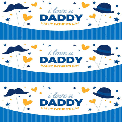 2x Happy Fathers Day Banner Bunting Party Decorations