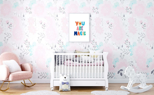 You Are Magic Kids Boho Watercolour Hand Painted Effect Nursery Wall Art Poster