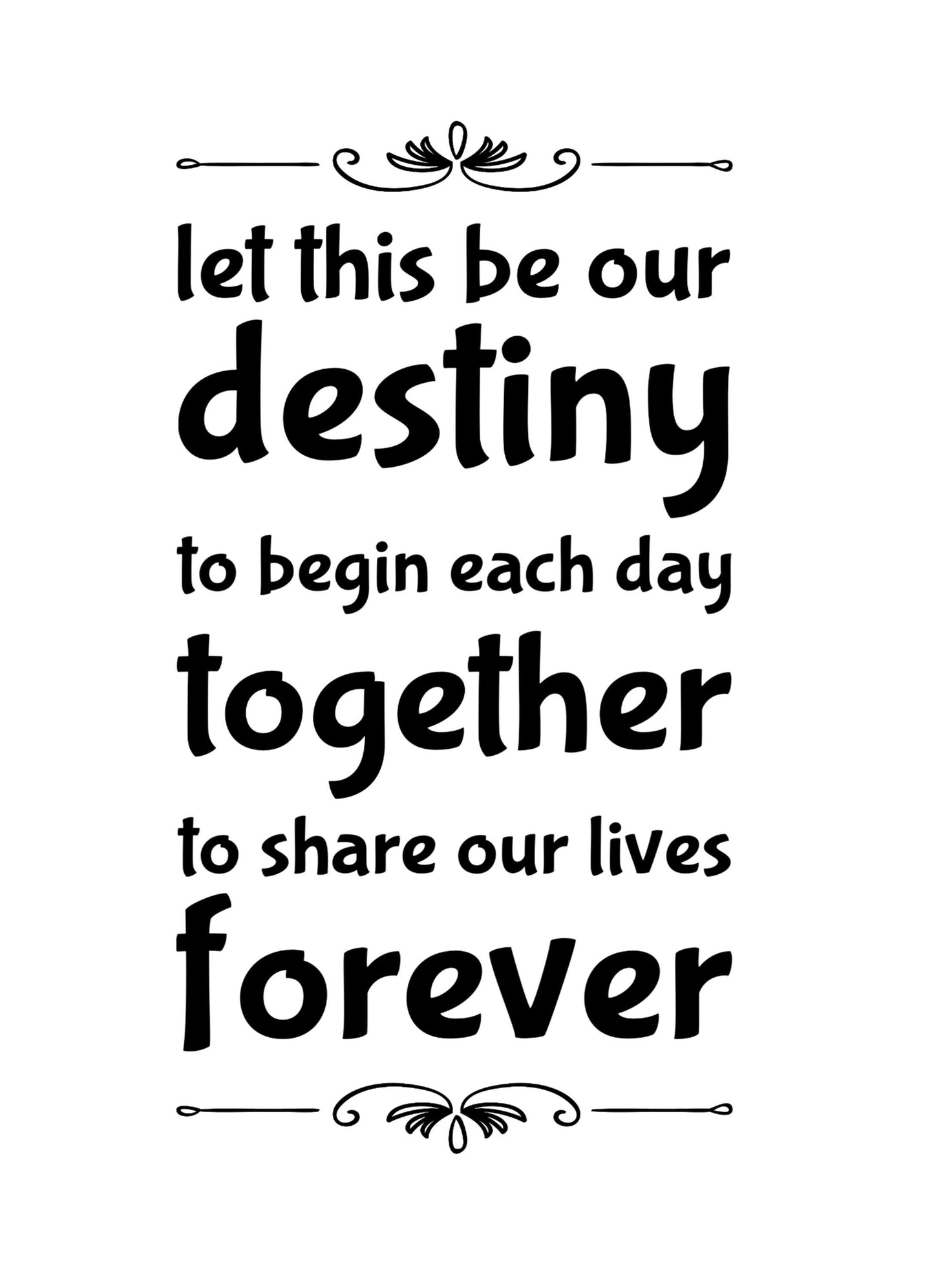 Let This Be Our Destiny Inspirational Positive Thoughts Quote Wall Poster