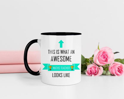 This Is What An Awesome Maths Teacher Looks Like Mug & Coaster Set Birthday Christmas Gift