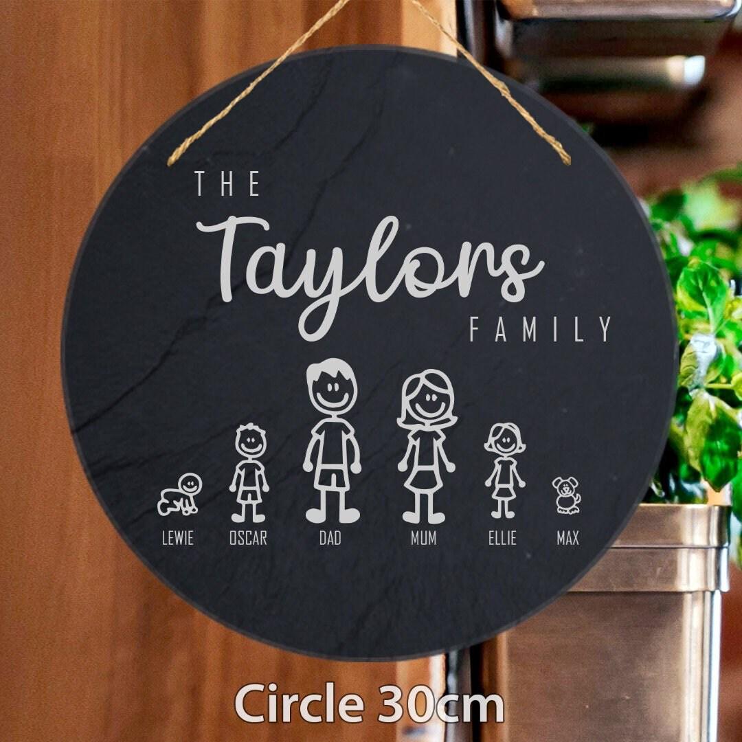 Family Name Personalised Hanging Slate Sign New Home House Warming Gift