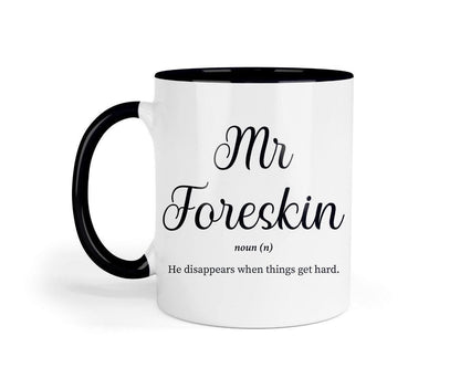 Funny 'Foreskin' Novelty Mug & Coaster Set - Office Gag Gift